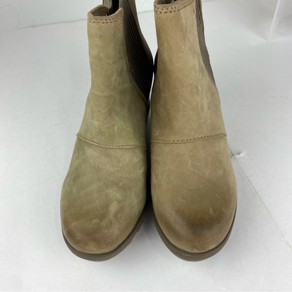 Sorel Womens 6 Joan of Arctic Wedge II Chelsea Tan Beige Ankle Boot Bootie. - Picture 4 of 7